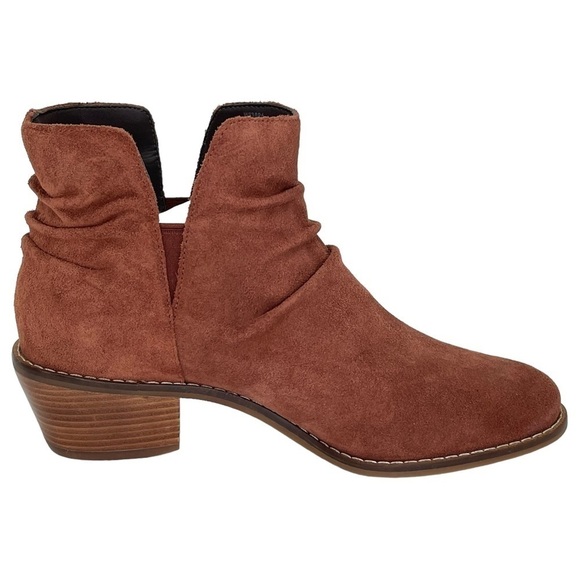 Cole Haan Alayna Mahogany Suede Leather Womens Ankle Boots Size 5M - Picture 3 of 12